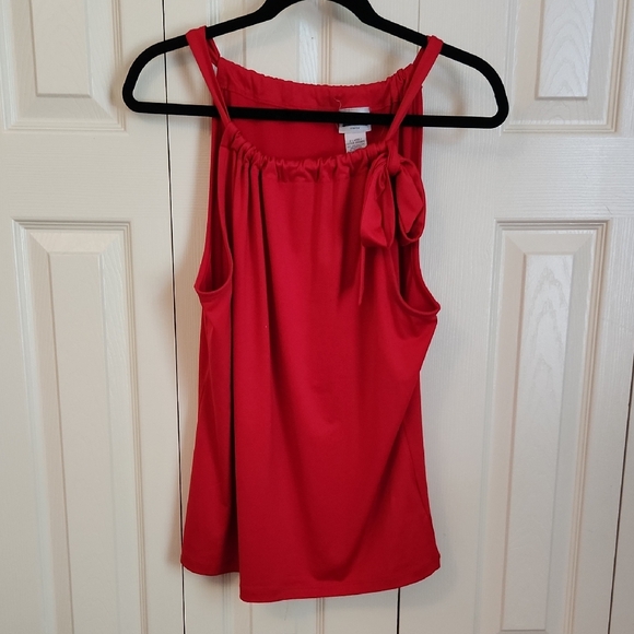 Worthington Stretch Sleeveless Red Top - Picture 1 of 5